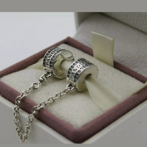 Pandora Jewelry Pandora Logo Insignia Safety Chain Poshmark